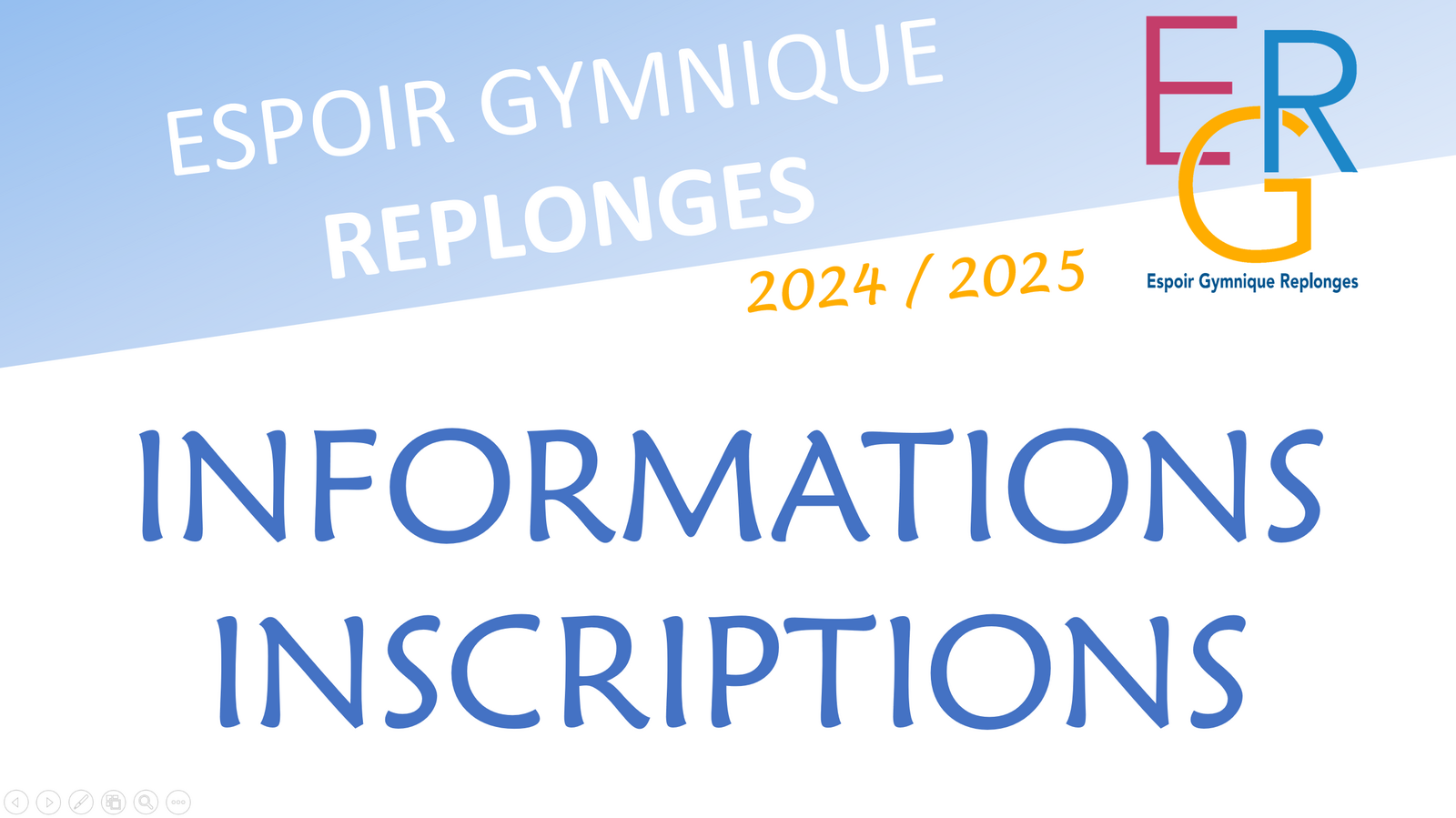 Informations nouvelles inscriptions